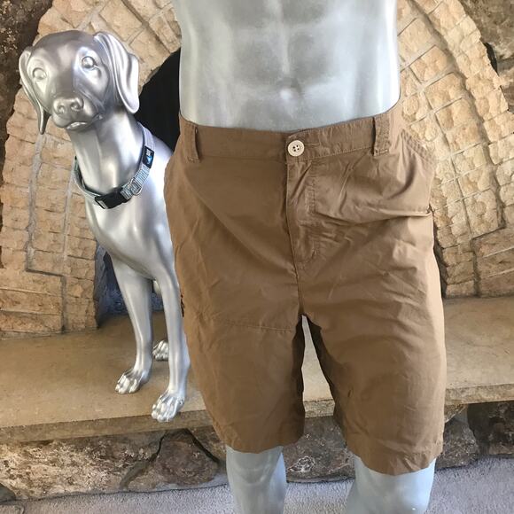 Columbia Omni Shade Sun Protection Cargo Tan Nylon Hiking Shorts Men's Size 42 - Picture 5 of 7